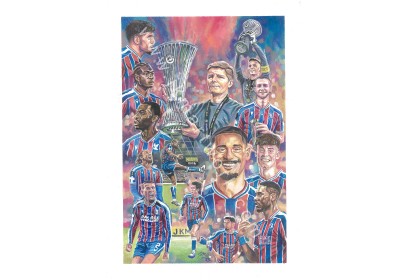 Crystal Palace FC UEFA Conference League Winners 2025-2026 Wall Art Print